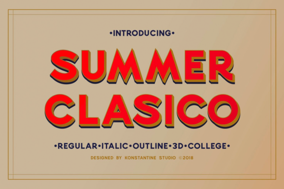 Summer Clasico: A Retro Display Font That Sells